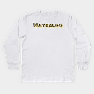 Waterloo - Funky Font Kids Long Sleeve T-Shirt